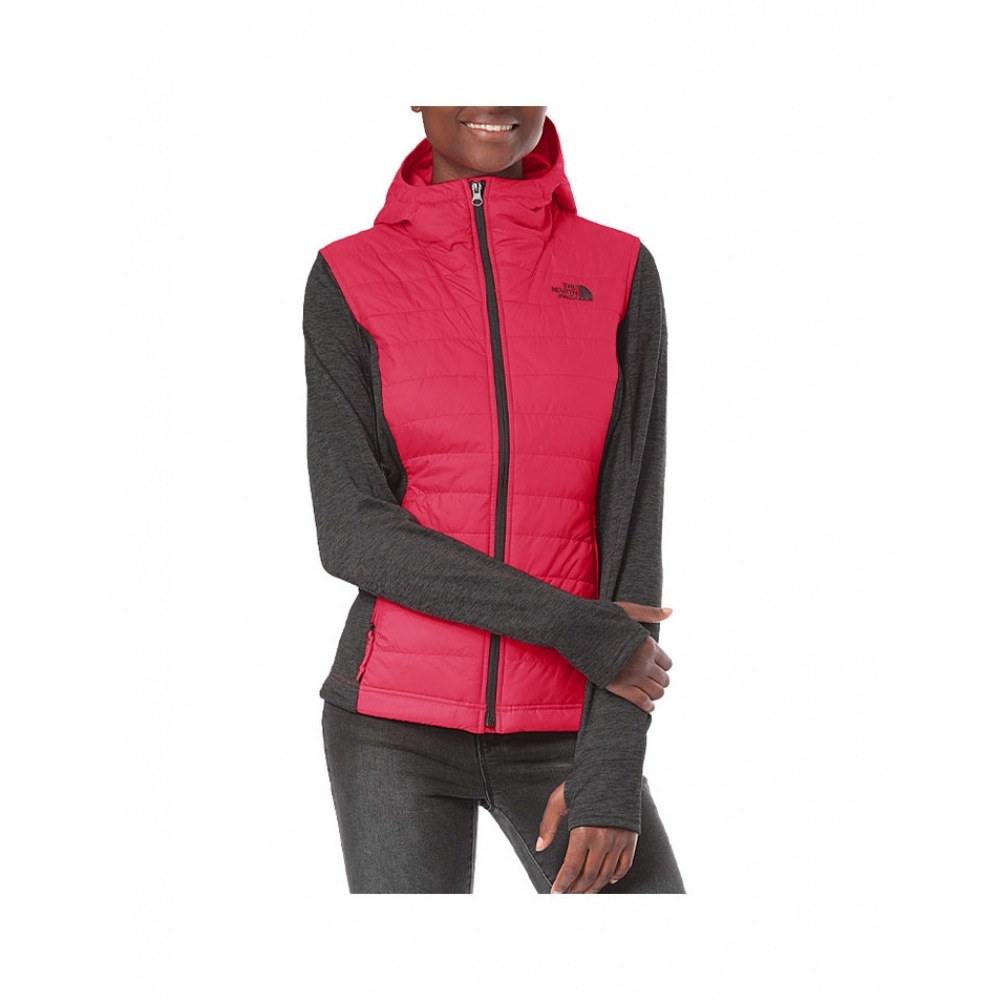 North Face 女性用フリースメッシュアップフード付きジップアップジャケット