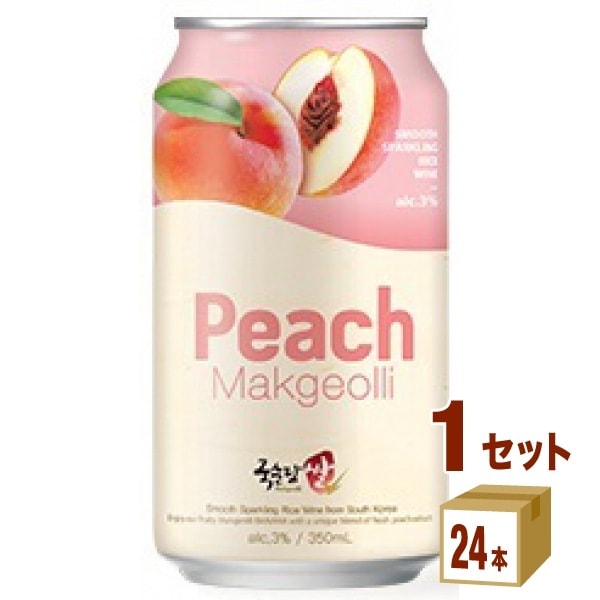 ＢＳＪ 百歳酒 米マッコリ 桃 モモ 韓国 マッコリ 350ml 1ケース (24本)
