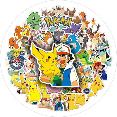 Qoo10] クラシックポケモン落書きステッカー 50