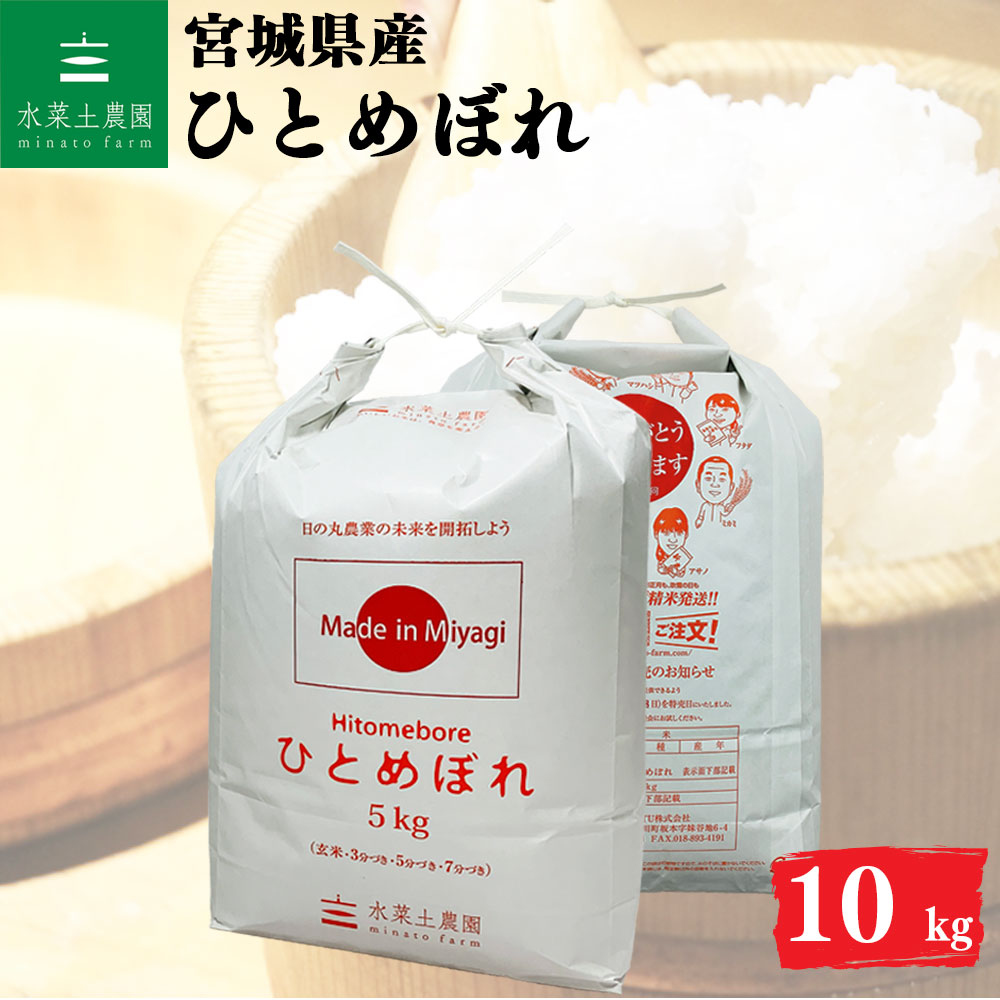 ひとめぼれ 精米 10kg 宮城県産 令和6年産 選べるお試し袋付き