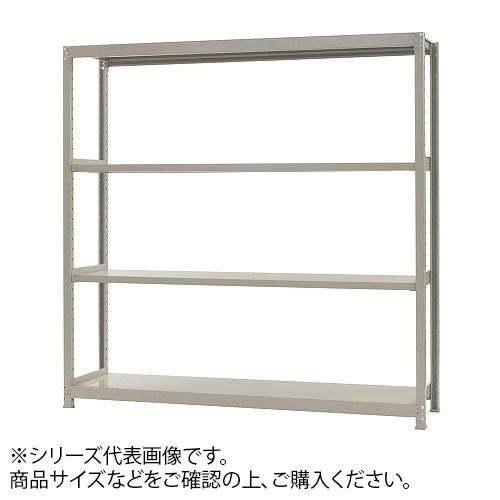 軽中量ラック　耐荷重200kgタイプ　単体　間口1500奥行450高さ1500mm　4段　アイボリー