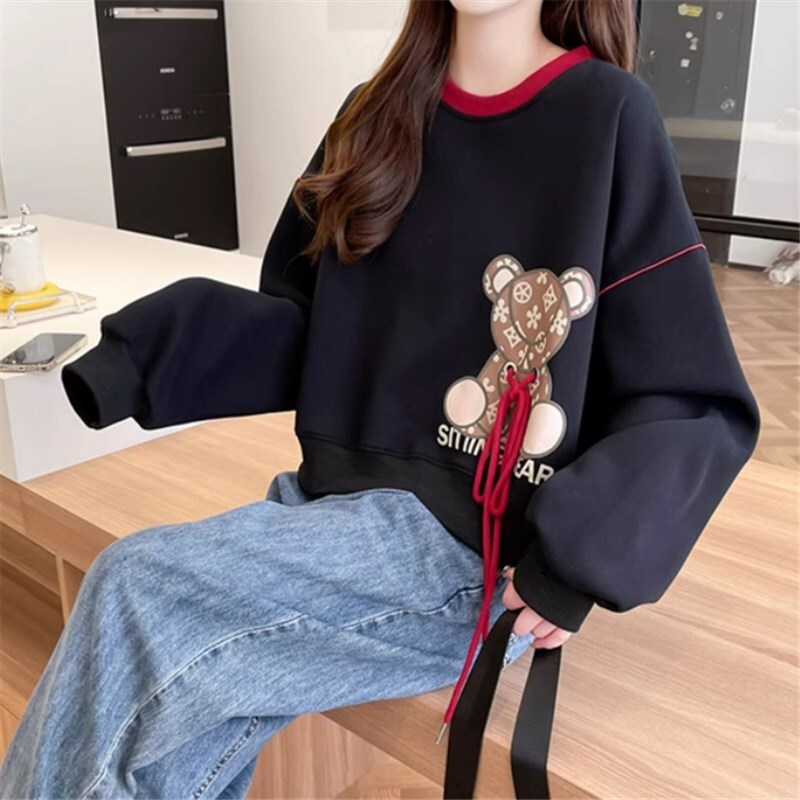 トップス パーカー 袖あり 長袖 ラウンドネック ストレート かわいい 大人可愛い きれいめ シンプル カジュアル 大人 上品 おしゃれ お洒落 かっこいい レトロ 大人女子 こなれ感 ラフ