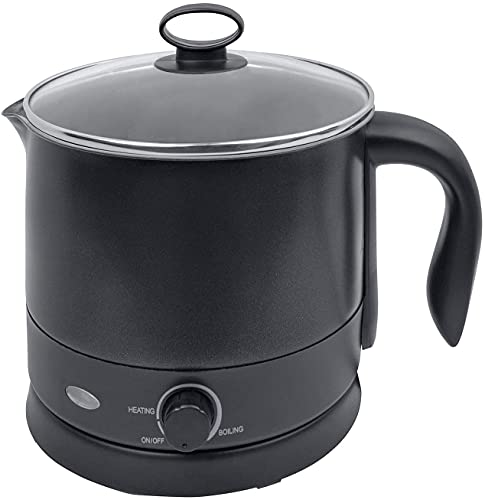 [山善] クッキングケトル ラーメンメーカー 1.2L お料理 ケトル ひとり暮らし用 ガラス蓋仕様