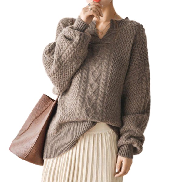 ニットセーター レディース 長袖 Vネック プルオーバー 着痩せ 防寒 春秋冬 5,900円