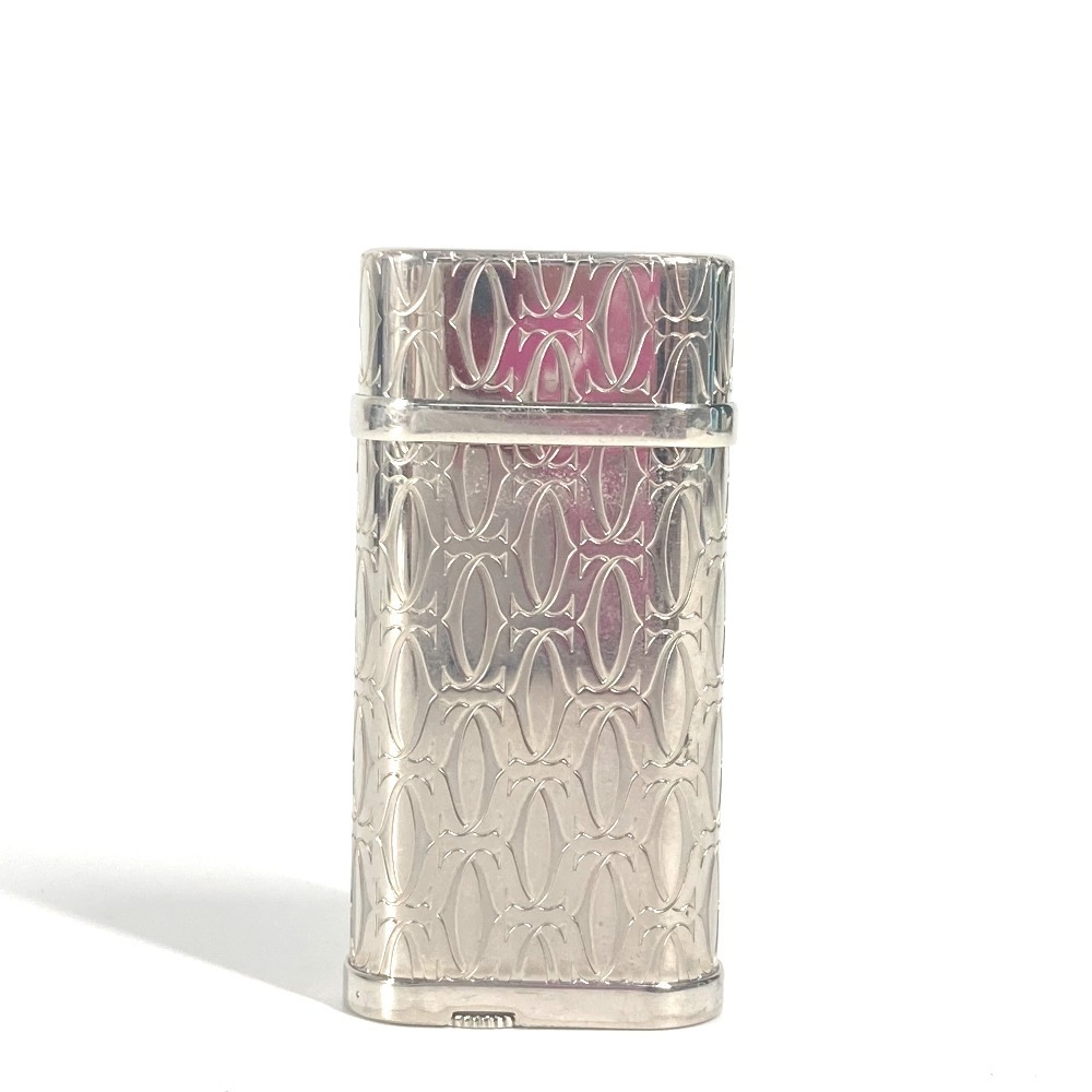 ライター C ドゥ カルティエ デコール パラジウム ローラ ライター ロゴ 真鍮 シルバー