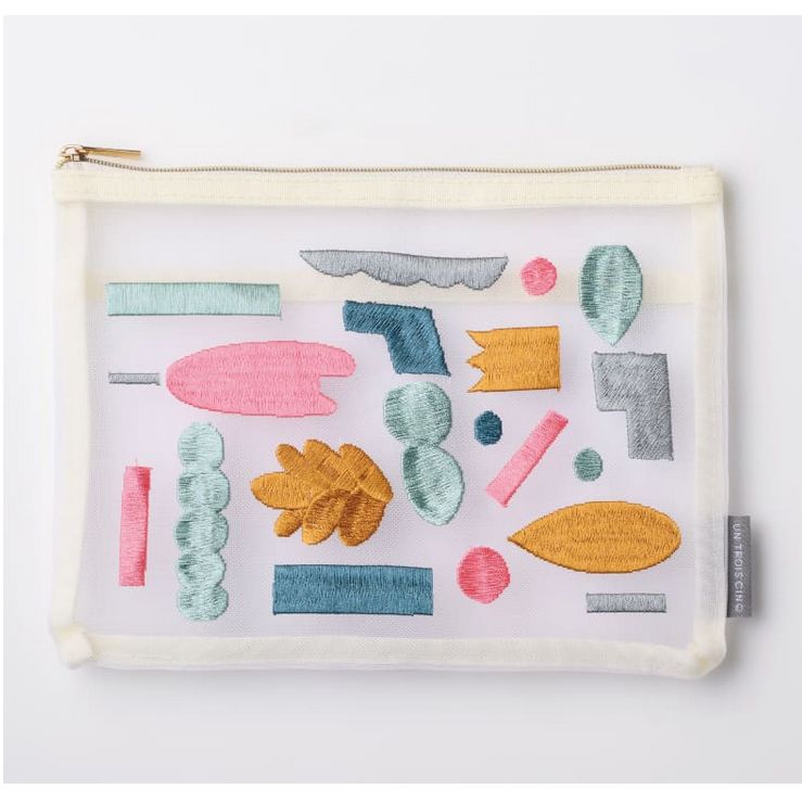 （まとめ買い）ムラタトモコ 刺繍 メッシュポーチ Harvest（実り） UTN308 [x3]