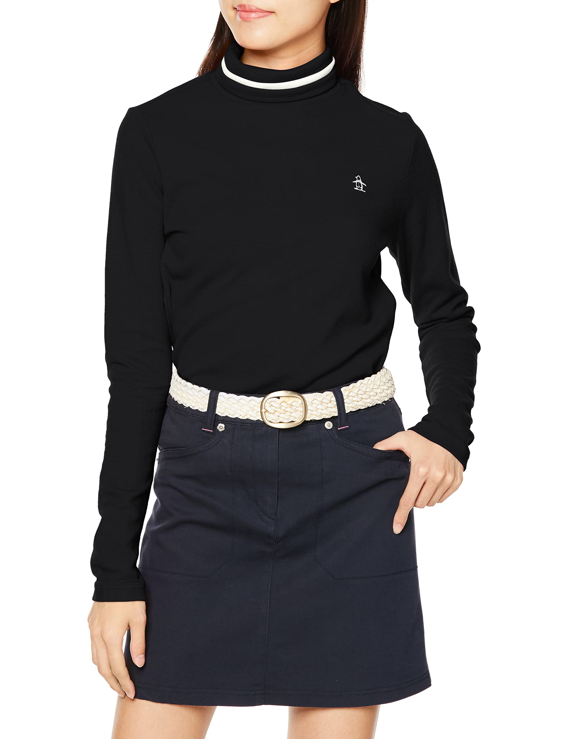 [マンシングウェア] 22年秋冬モデル ゴルフ 長袖シャツ タートルネック 蓄熱保温 吸湿発熱 ストレッチ レディース