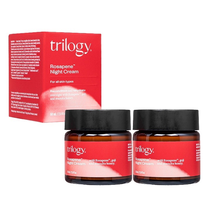 トリロジー Trilogy　ロザピンナイトクリーム60ml 2本 夜用保湿クリーム 海外発送便商品：日時指定不可 国際郵便発送