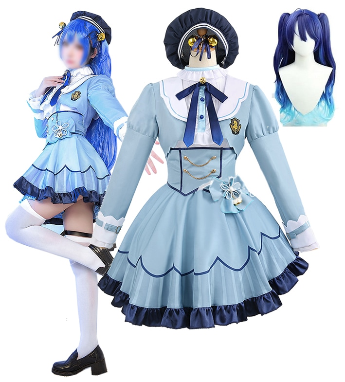 天宮こころ コスプレ衣装+ウィッグ+帽子付き バーチャルYouTuber コスチューム 変身 仮装 変装 文化祭 学園祭 ハロウィン クリスマス 誕生日 忘年会 学園祭