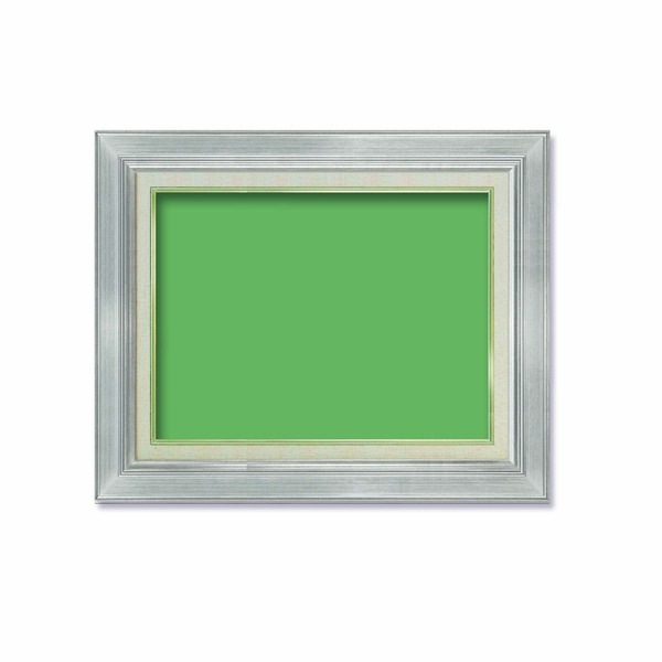 ( 油額 ) 油絵額 キャンバス額 金の油絵額 銀の油絵額 M6号 410×242mm シルバー 額 額縁 フレーム