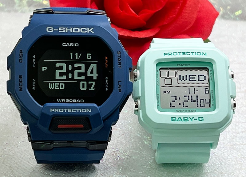 電池式 恋人たちのGショック ペアウォッチ gショック G-SHOCK BABY-G ペア腕時計 カシオ 2本セット GBD-200-2JF BGD-10-3JF デジタル Bluetooth