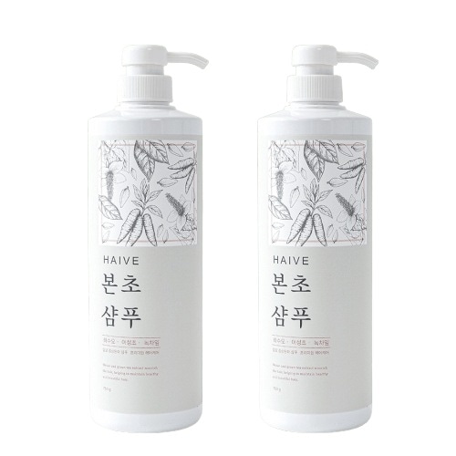 ヘイブ 本草シャンプー脱毛緩和頭皮ケア弱酸性家族用シャンプー, 2本, 750ml