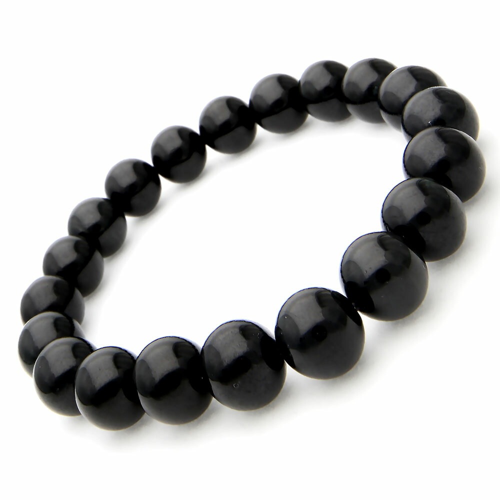 ブラックジェイド ブレスレット 10mm 黒翡翠 パワーストーン ブレスレット メンズ レディース 天然石 数珠 アクセサリー メンズブレスレット レディースブレスレット パワーストーンブレスレット