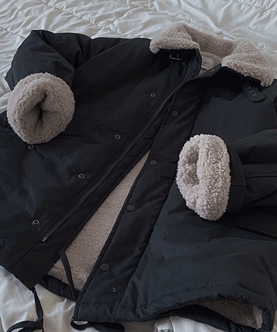 [ブランドクオリティー/裏地ウール] 札幌 ネックバックル ボア フィールドジャケット ジャンパー