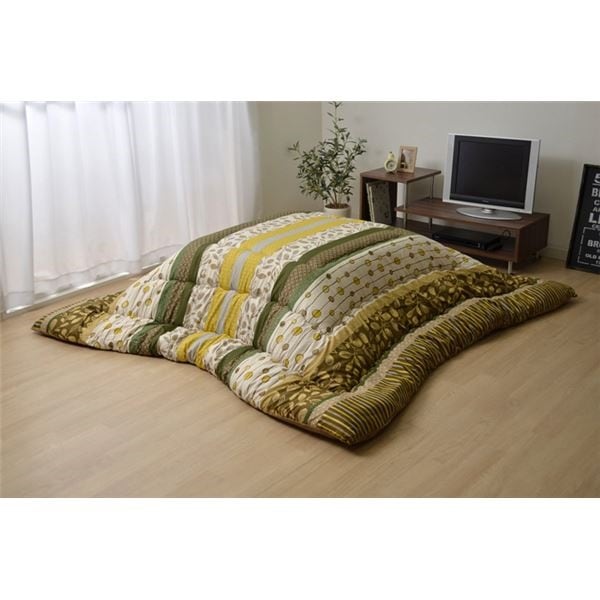 軽量 こたつ布団 ブラウン 約205cm245cm 洗える 長方形 ピーチスキン わらび リビング