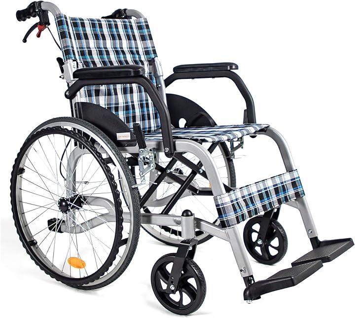 車椅子 自走式 アルミ製 折りたたみ 車イス 介助自走 兼用 折り畳み CP-30A5NB( 格子, 98x64x93) 19,460円