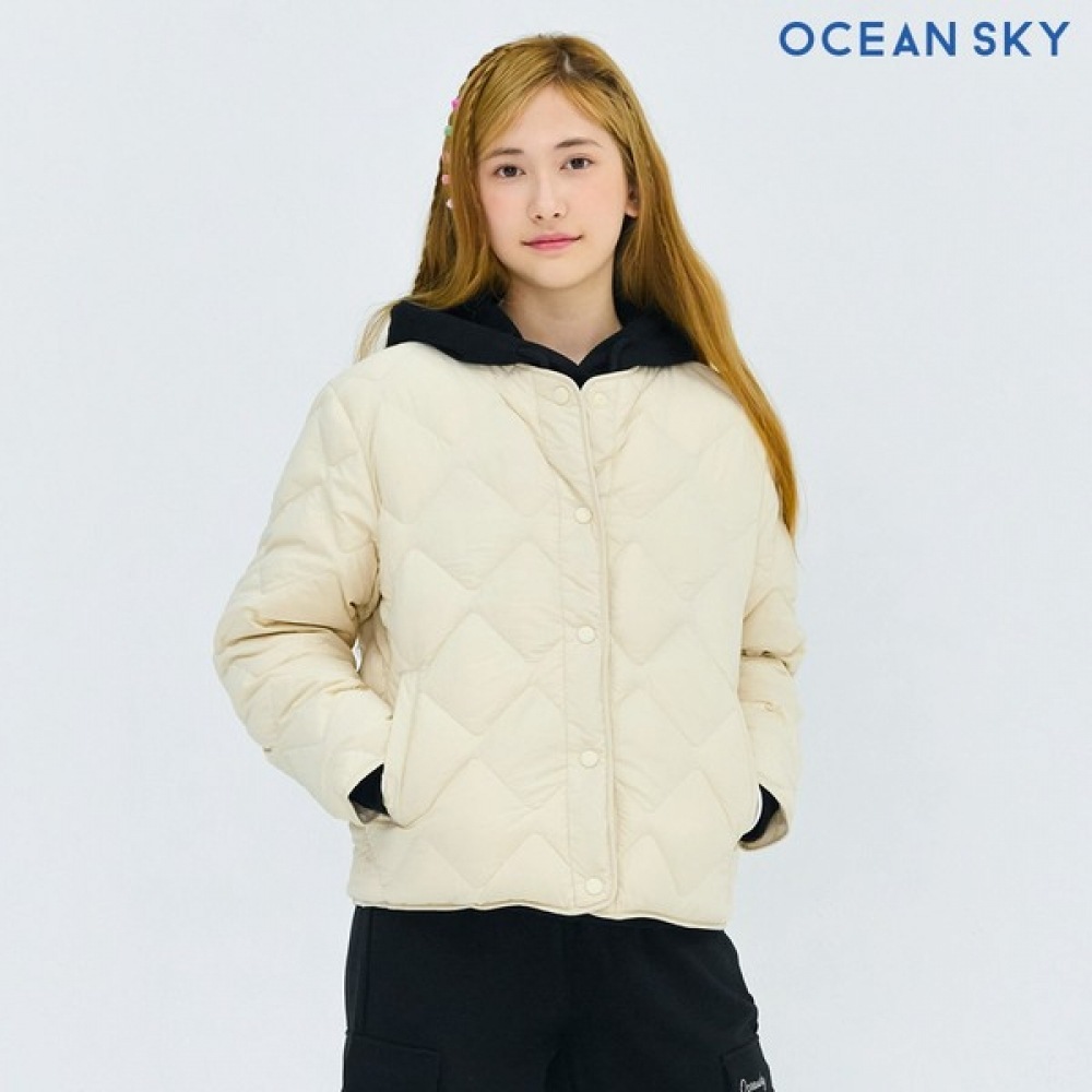 (オーシャンスカイ) 女の子用キルト軽量ダウンジャンパー-DFJG4751C05 7,887円