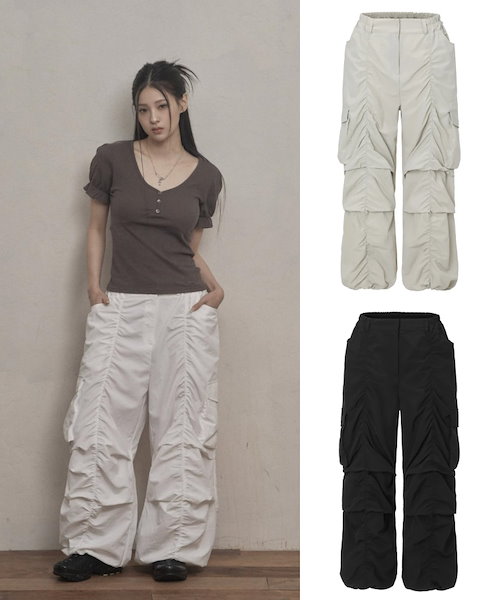 [YOUHEE] COTTON LAYERED BANDING WIDE PANTS ワイドパンツ MUSINSA公式 | YOUHEE COTTON LAYERED BANDING WIDE PANTS NAVY