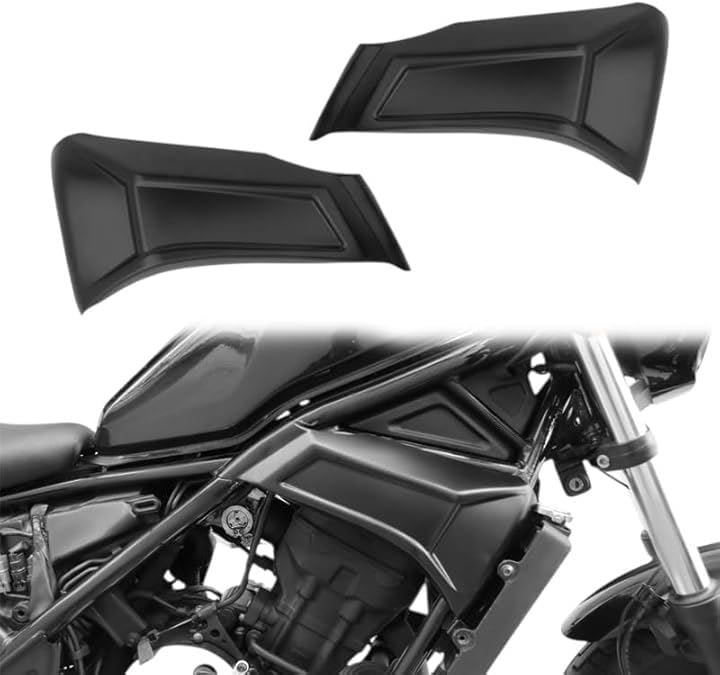 互換品 純正車の隙間隠しにレブル250 2017-2025 全年式適応 エンジンカバー サイドパネル マッドブラック MC49 PC60(ブラック)