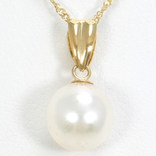 K18 18金 YG イエローゴールド ネックレス パール 約39cm ジュエリー 中古