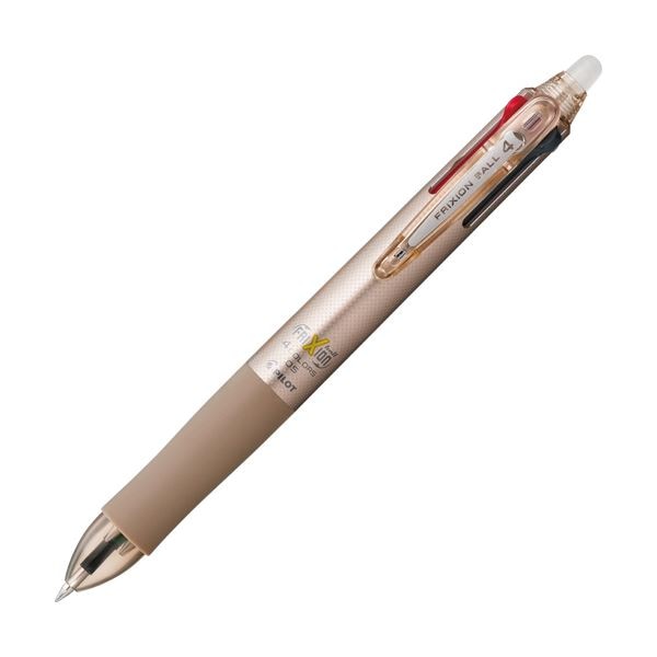 (まとめ) パイロット 多色ゲルインキボールペンフリクションボール4 0.5mm (軸色:シャンパンゴールド) LKFB-80EF-CGD 1本 (×10セット)