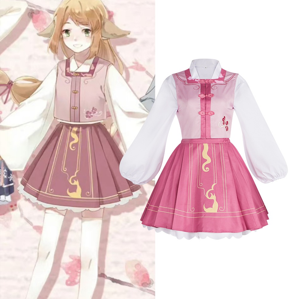 【速達!】狐妖小紅娘コスプレ衣装塗山スージーロリータワンピースコスプレ二次元漢服スカート