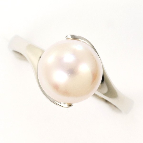 PT900 プラチナ リング 指輪 13.5号 パール(真珠) 約8.5mm ジュエリー 中古