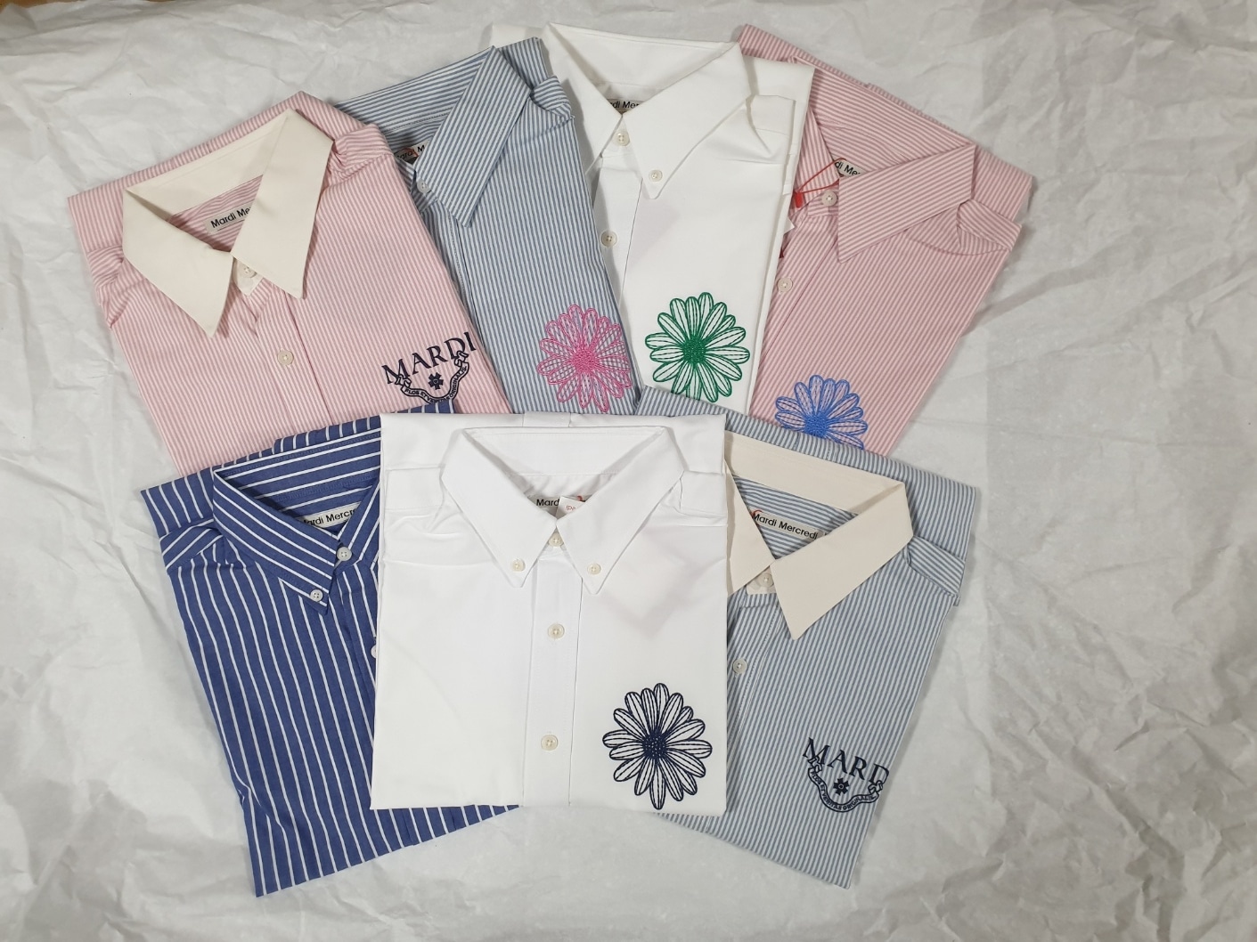mardimercredi/24ss/オックスフォードシャツ(7タイプ)ユニセック/フリーサイズ