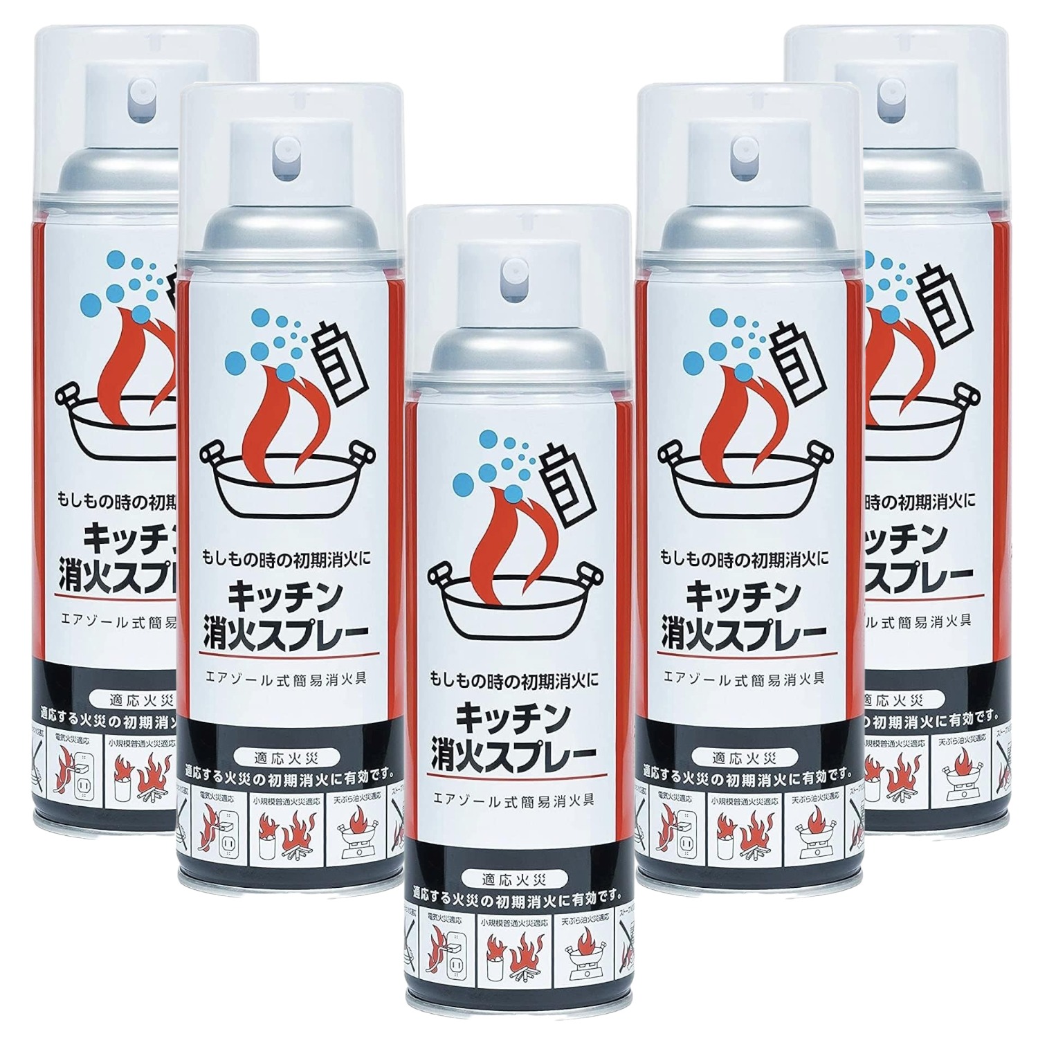 丸山製作所 キッチン消火スプレー 防火 簡易消火 MARUYAMA 強化液消火薬剤 ×5本