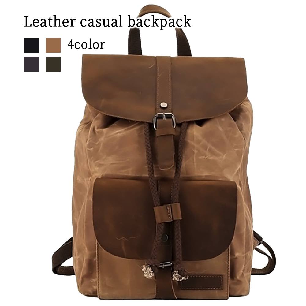リュック メンズ レザーカジュアルリュック 40代 大学生 軽量 10代 撥水 レザー 春 ブランド ビジネス 夏 ビジネスリュック バッグ 2WAY アウトドア リュックサック 革 スポーツ PC