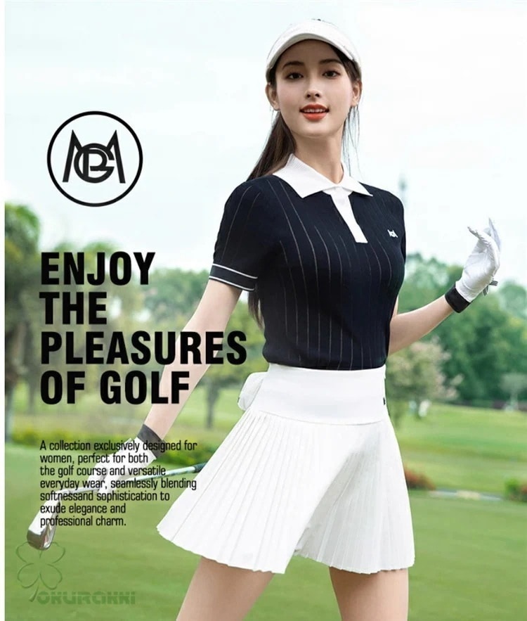 ゴルフ 半袖ポロシャツ ゴルフウェア 涼感 通気速幹 ストレッチ シャツ レディース ポロシャツ 春夏新作モデル2504glst12