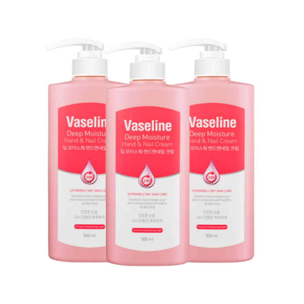 [1+1+1]ワセリンディープモイスチャーハンドアンドネイルクリーム 500ml*3個/ヴァセリン ハンドクリーム/大容量 4,003円
