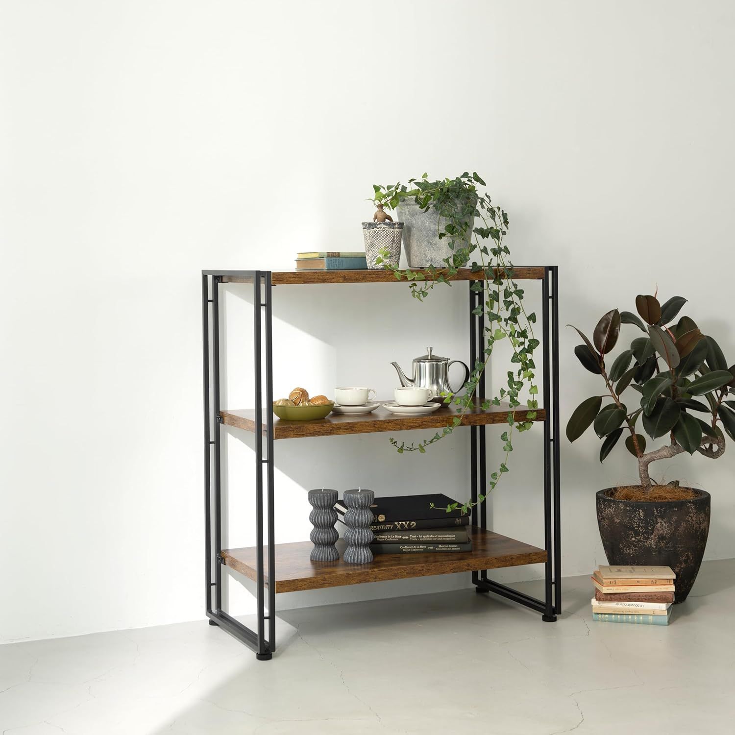 インテリア共和国 オープンシェルフ おしゃれ ラック 本棚 収納ラック (3段/幅82奥40cm)