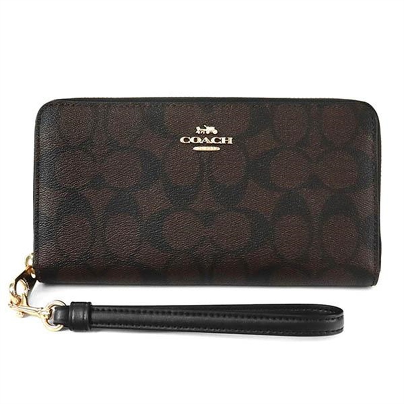 【20%再値下げショップクーポン発行中!】 即納 財布 長財布 C4452 IMAA8 ストラップ付き シグネチャー ロング ジップ アラウンド ウォレット アウトレット レディース メンズ 6,515円