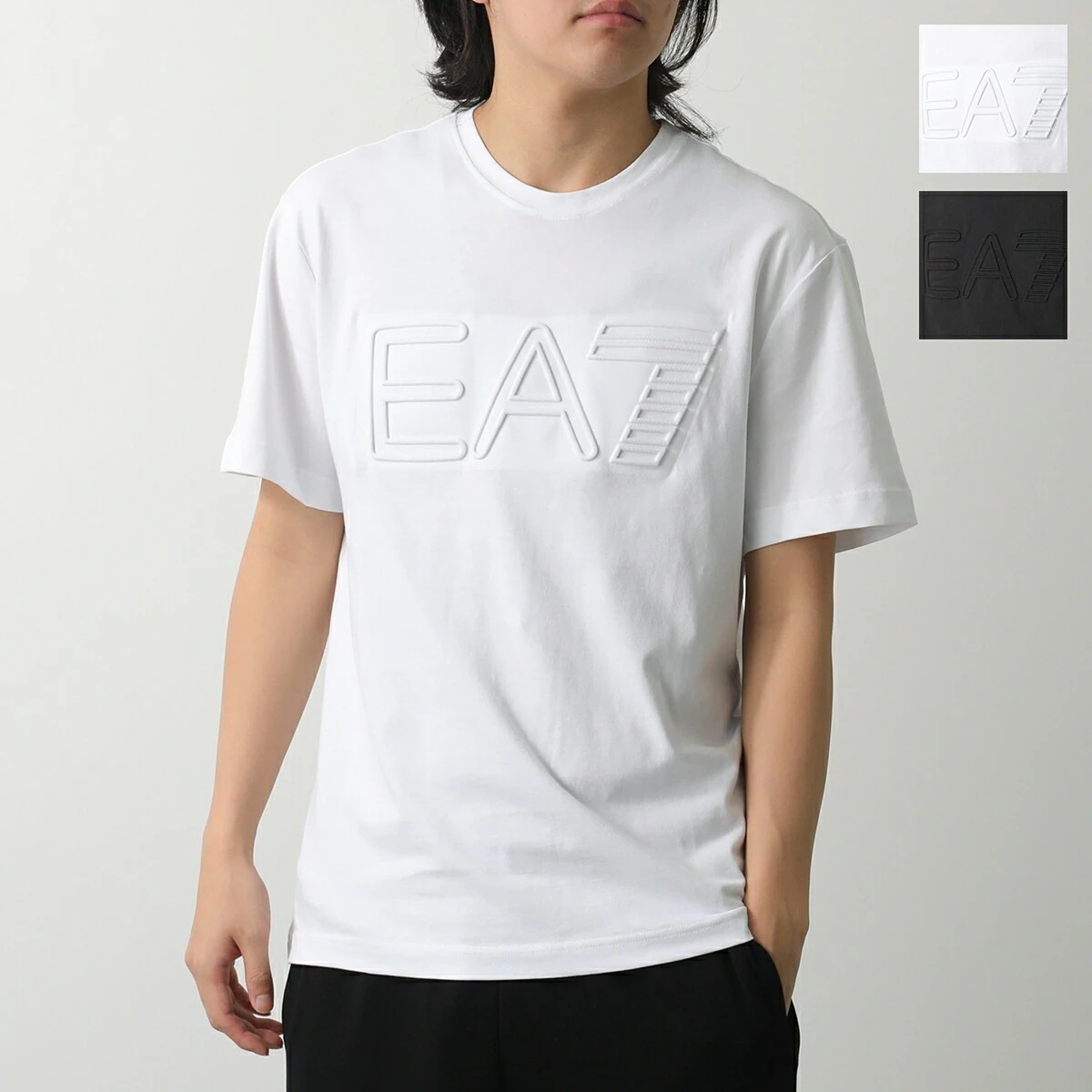 EA7 EMPORIO ARMANI エアセッテ エンポリオアルマーニ Tシャツ 7M000149 AF14772 メンズ 半袖 カットソー クルーネック コットン ロゴT カラー2色