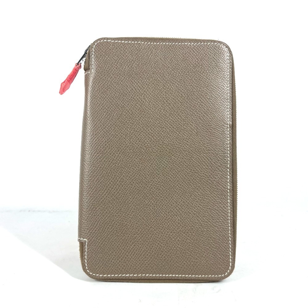 手帳カバー アジェンダ シルキーデイリーGM ラウンドファスナー システム手帳 ケース ステーショナリー エプソン エトゥープ グレー