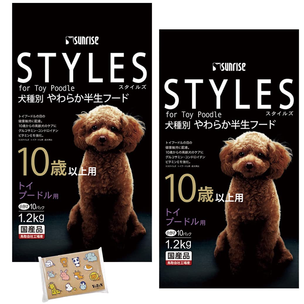 【2個セット】 スタイルズ やわらか半生フード 10歳以上トイプードル用 1.2kg YuZuNポケットティッシュ付き ドッグフード 半生 シニア 4,877円