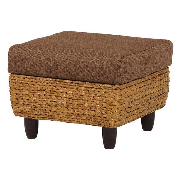 オットマン ブラウン 幅50cm ウォーターヒヤシンス製 スツール RH-1012BR-OT