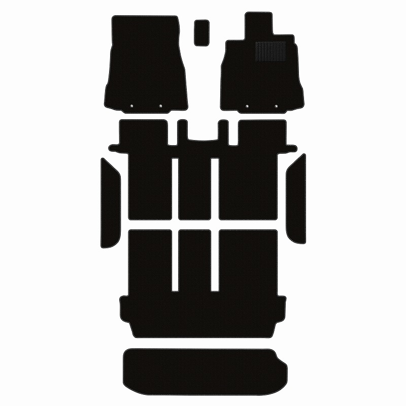 日産 エルグランド E52 フロアマット + ステップマット + トランクマット(ラゲッジマット) [16色から選択]