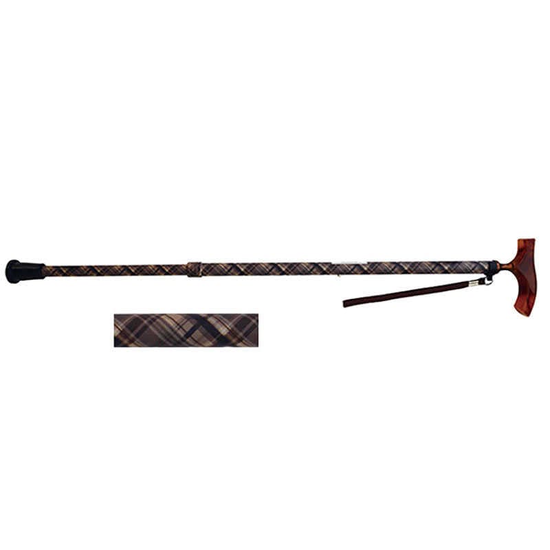 名古屋眼鏡　kansai PROP 2段伸縮ステッキ セピアチェック　VH1224