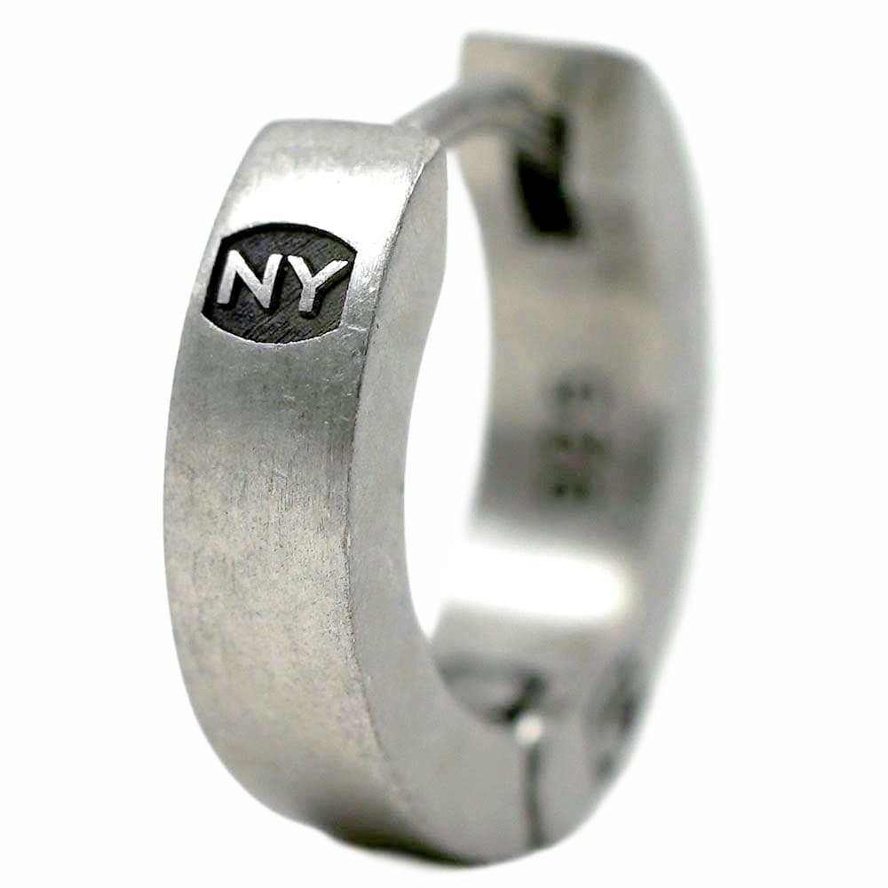 コーチ アクセサリー ピアス メンズ 片耳用 スターリングシルバー アンティーク調 COACH ANTIQUE SILVER HALLMARK HUGGIE EARRING Hoop MENS EAR