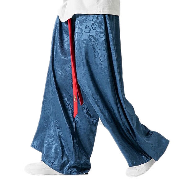 チャイナ ワイド 袴パンツ 中華風 スカート パンツ メンズ ロングパンツ フレアパンツ モード系 V系 エスニックパンツ おしゃれ 春夏 秋