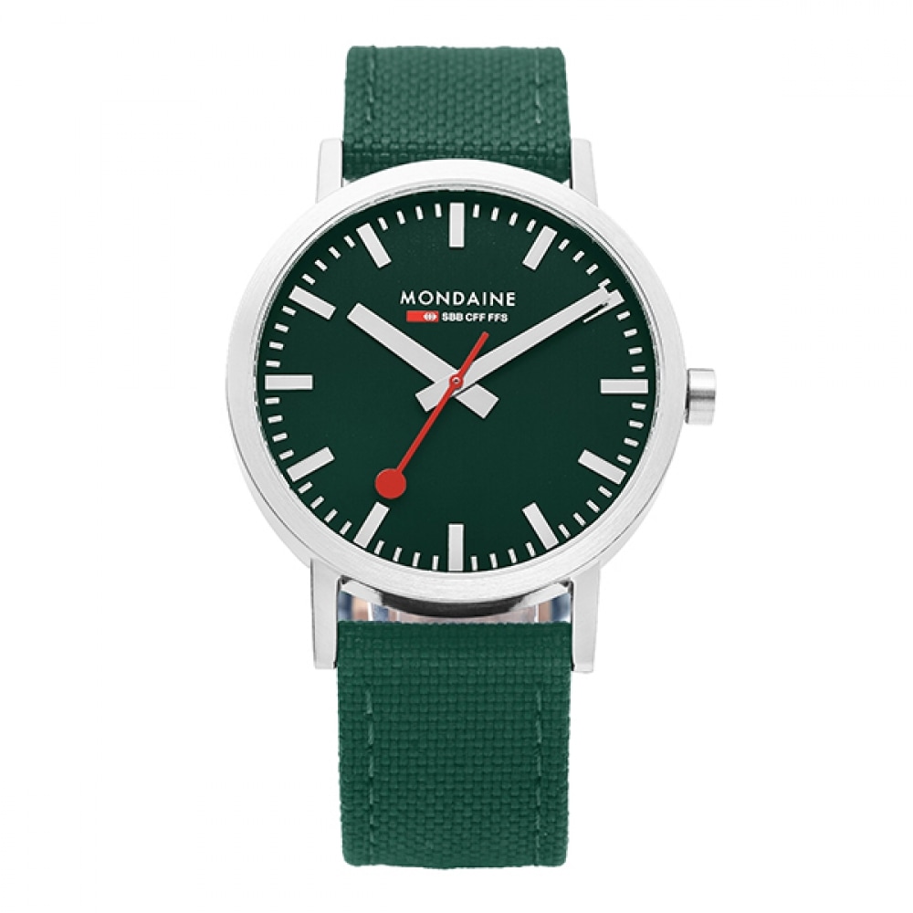 Mondaine A660.30360.60SBF クラシックフォレストグリーンコルクリサイクルパブリックナトウォッチ