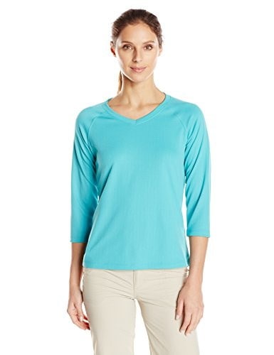 Columbia Womens Skiff Agua 3/4 Sleeve Shirt, X-Large, Miami Columbia Womens Skiff Agua 3/4 Sleeve Shirt, X-Large, Miami
