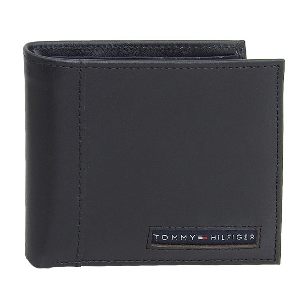 トミーヒルフィガー 財布 メンズ 二つ折り財布 レザー ブラック YEN BILLFOLD W COIN PURSE 31TL25X023-001 TOMMY HILFIGER