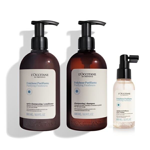 シャンプー 500mL コンディショナー 500mL 洗い流さないヘアトリートメント シャイニングビネガー 100mL ギフト ヘアケア 3点セット ピュアフレッシュ 女性 誕生日 20代 30代 4