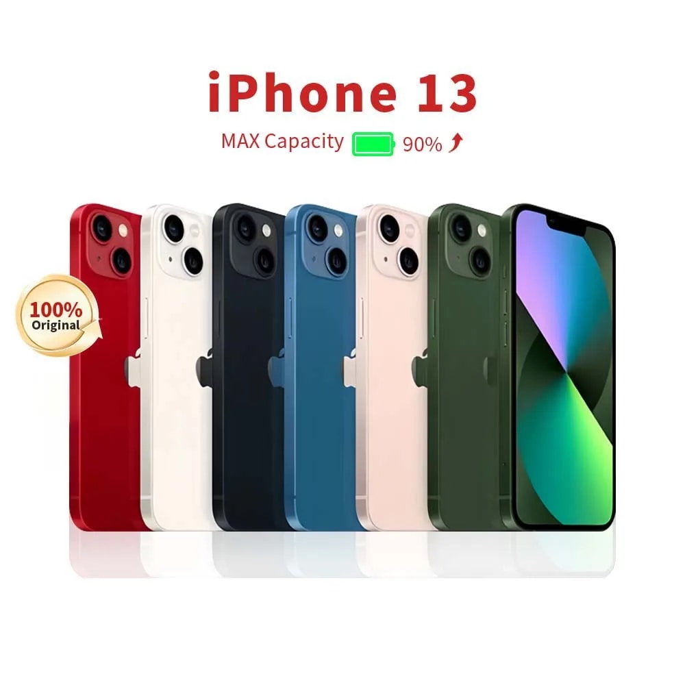 Apple-オリジナルのiPhone13,6.1インチ,128 GB, 256 GB, 512GB ROM,顔認識,NFC,a15,iOS,5g 98% 新しい携帯電話 - 5 114,681円