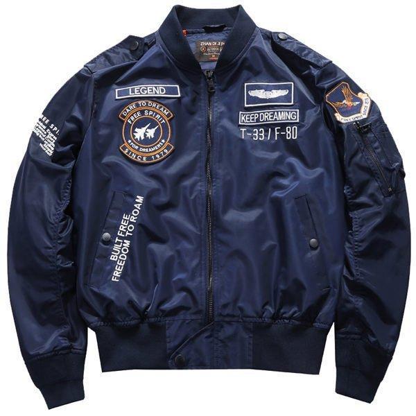 ミリタリージャケットメンズミリタリーコートファッションMA-1ジャケットミリタリーカジュアルジャケット男性用春秋服