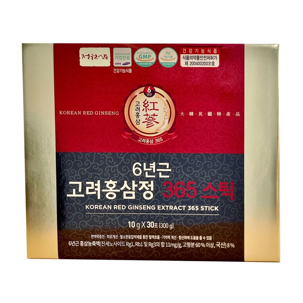 検討ホンサムジョン 韓国の6年レッド朝鮮人参抽出物365棒30ポーチ健康食品ドリンク ギフトセット 10g x 30ポーチ
