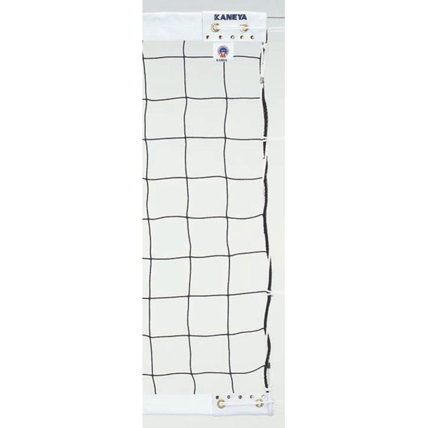 カネヤ KANEYA 新規格 6 人制バレーネット上下白帯付 PE 60DY バレーネット (K1861DY)